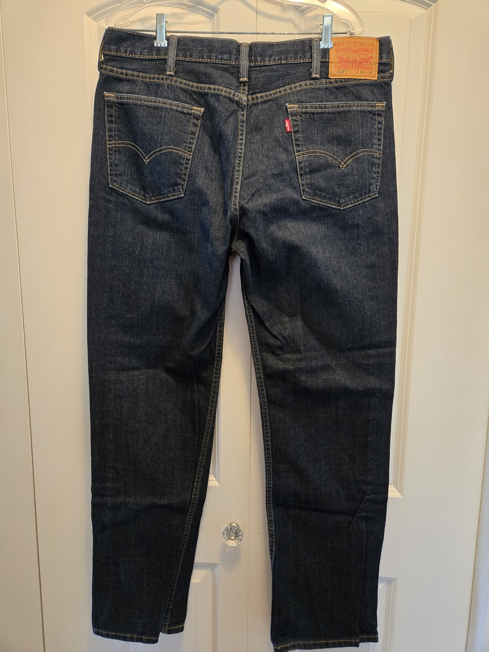 Men's Levi 514 Dark Blue Straight Leg Jeans W38L34